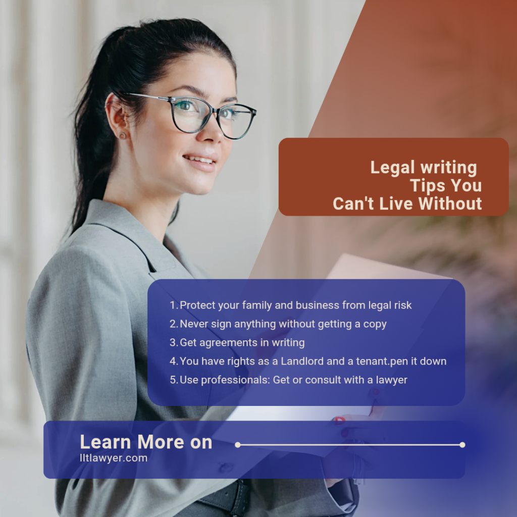 Legal writing Tips .